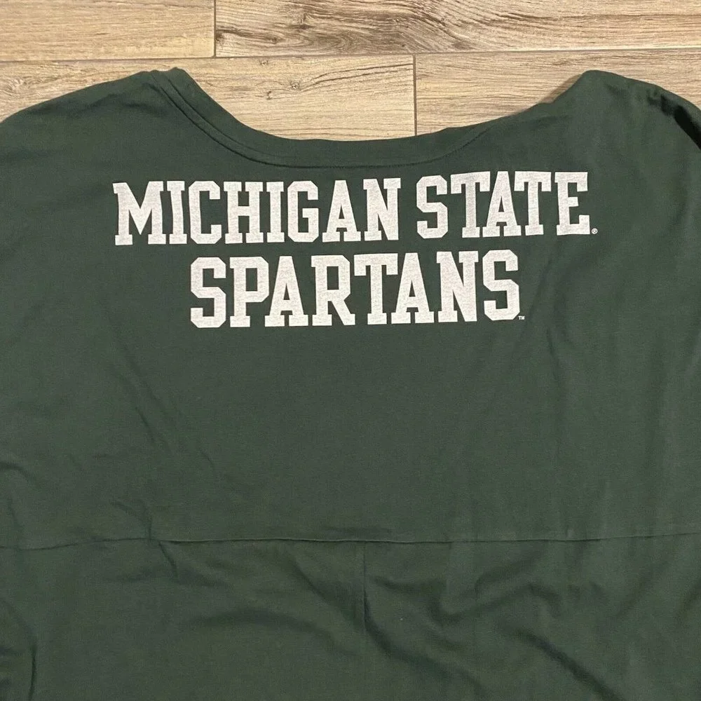 Nike Dark Green Long Sleeve Tee with Silver Logo